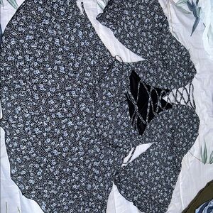Forever 21 Black and White Floral Dress